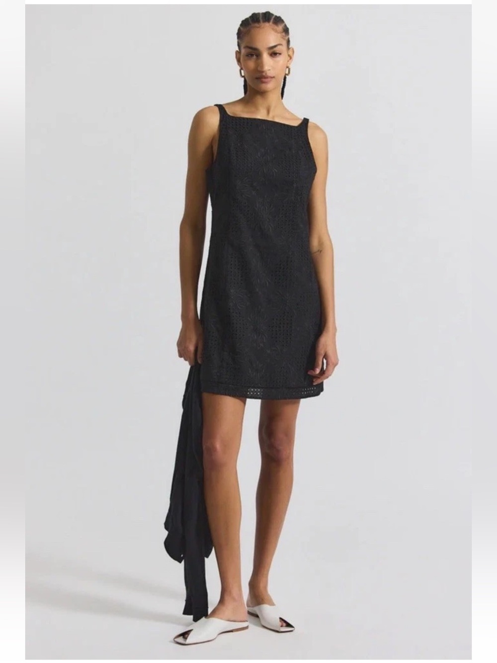 Derek Lam 10 Crosby Saige Embroidered Eyelet Mini Dress Sz 0